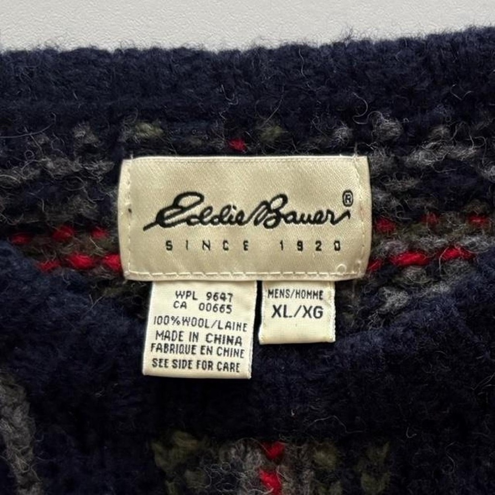 Vintage Eddie Bauer fisherman chunky knit sweater 90s / 00s sz men’s XL - Picture 8 of 8